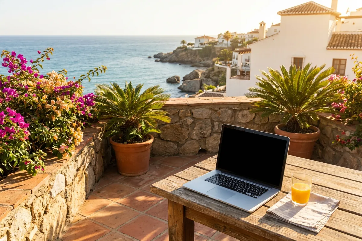 Visa Nomade Numérique Espagne pour expatriés à Nerja, Costa del Sol, Espagne