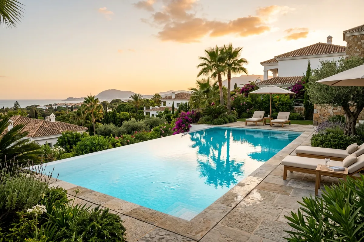 Poolunderhåll för expats i Nueva Andalucía, Costa del Sol, Spanien
